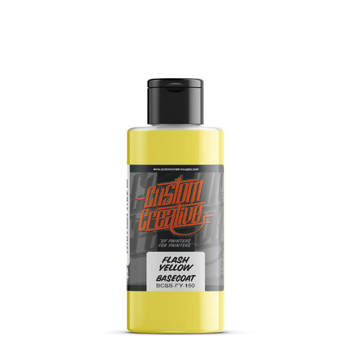 Custom Creative Custom Creative Solvent-Based Base SOLID Airbrush Colors - Flash Yellow 150 ml