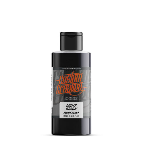 Custom Creative Custom Creative Solvent-Based Base SOLID Airbrush Colors - Light Black 150 ml