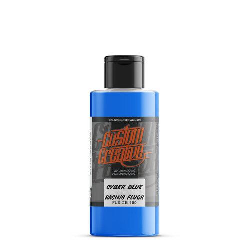 Custom Creative Custom Creative Solvent-Based Racing Fluor Airbrush Color - Fluorescent Cyber Blue 150 ml