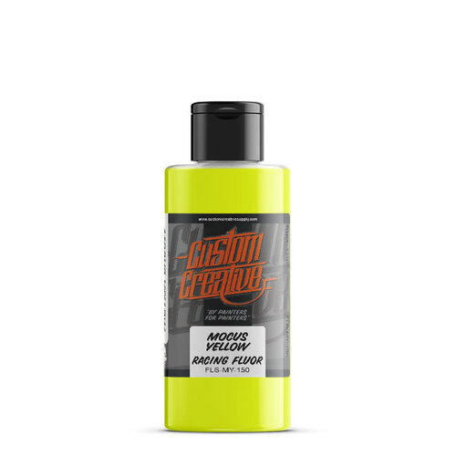 Custom Creative Custom Creative Solvent-Based Racing Fluor Airbrush Color - Fluorescent Mocus Yellow 150 ml