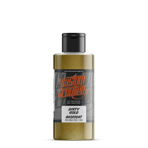 Custom Creative Custom Creative Solvent-Based Base Metallic Airbrush Colors - Metallic  Dirty Gold 150 ml