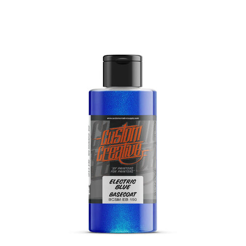 Custom Creative Custom Creative Solvent-Based Base Metallic Airbrush Colors - Metallic Electric Blue 150 ml