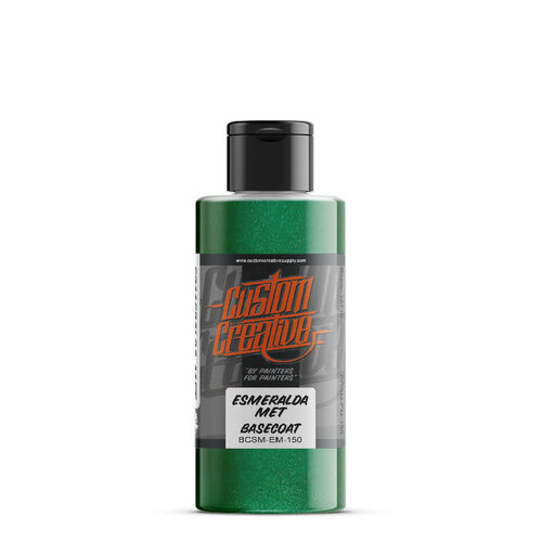 Custom Creative Custom Creative Solvent-Based Base Metallic Airbrush Colors - Metallic Esmeralda Met 150 ml