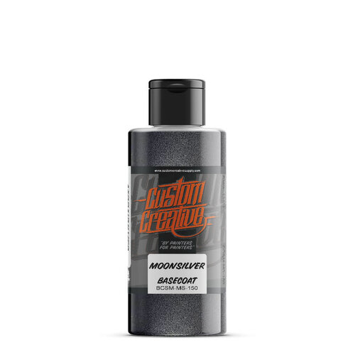 Custom Creative Custom Creative Solvent-Based Base Metallic Airbrush Colors - Metallic Moonsilver 150 ml