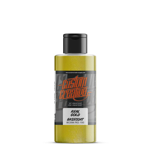 Custom Creative Custom Creative Solvent-Based Base Metallic Airbrush Colors - Metallic Real Gold 150 ml