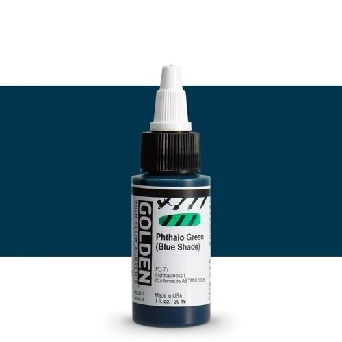 Golden High Flow Acrylics GOLDEN High Flow Acrylics - 8538 Phthalo Green (Blue Shade) 30 ml