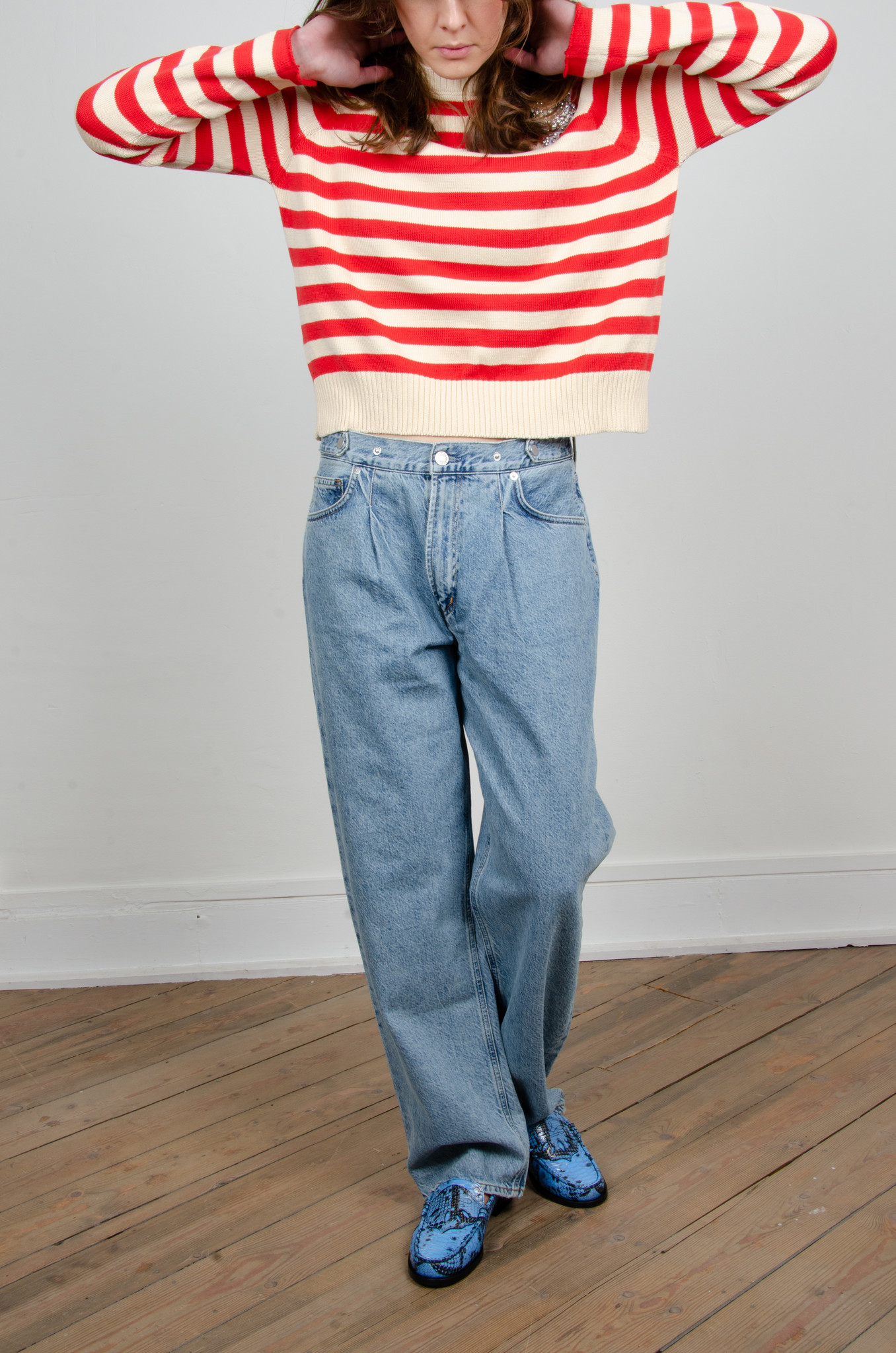 agolde baggy oversized jeans with pleats