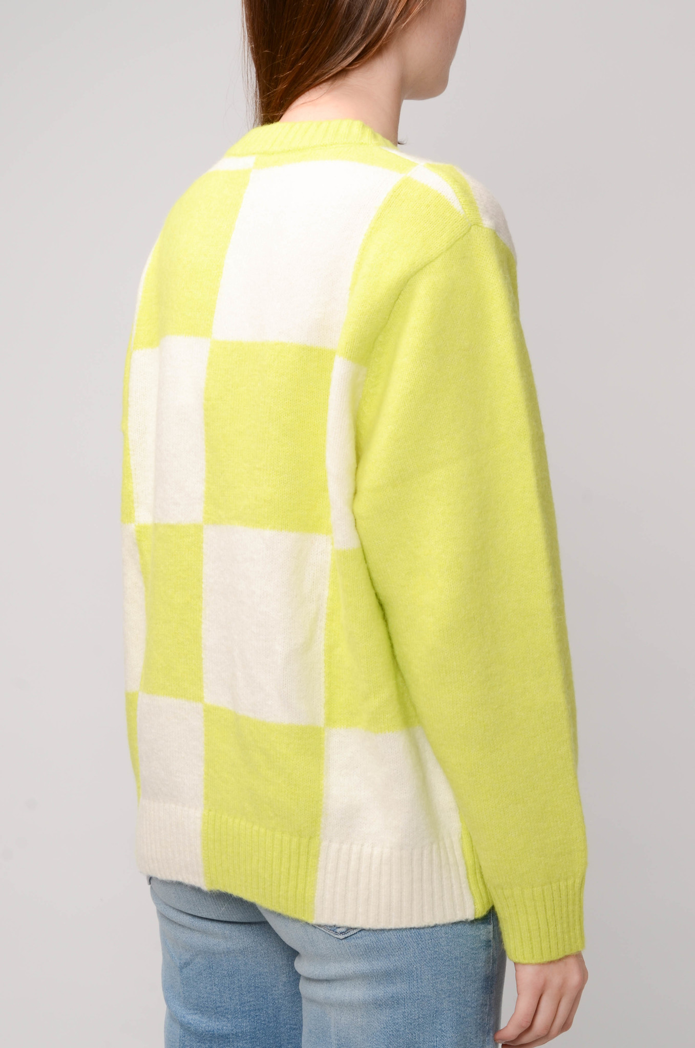 CECILEE SWEATER IN LIME CHECK-5
