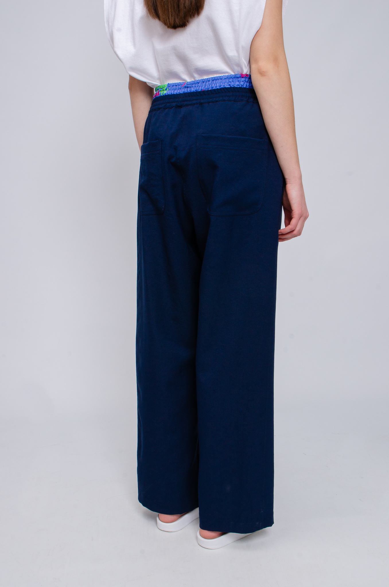 TRUNK LAYERED LOOK PANTS IN NAVY-4