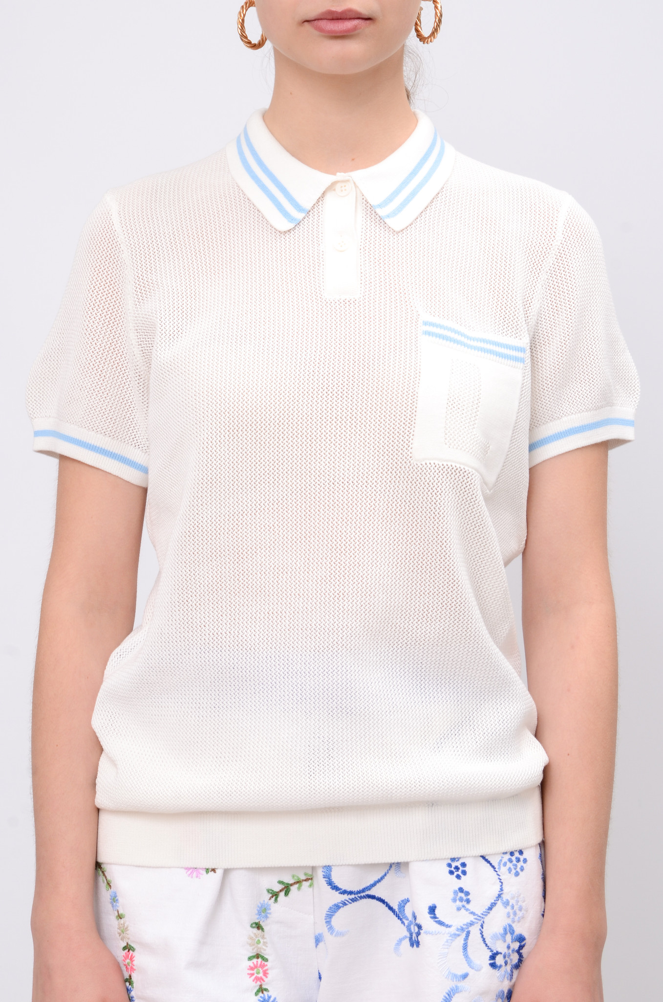 HERITAGE POLO IN COTTON MESH-1