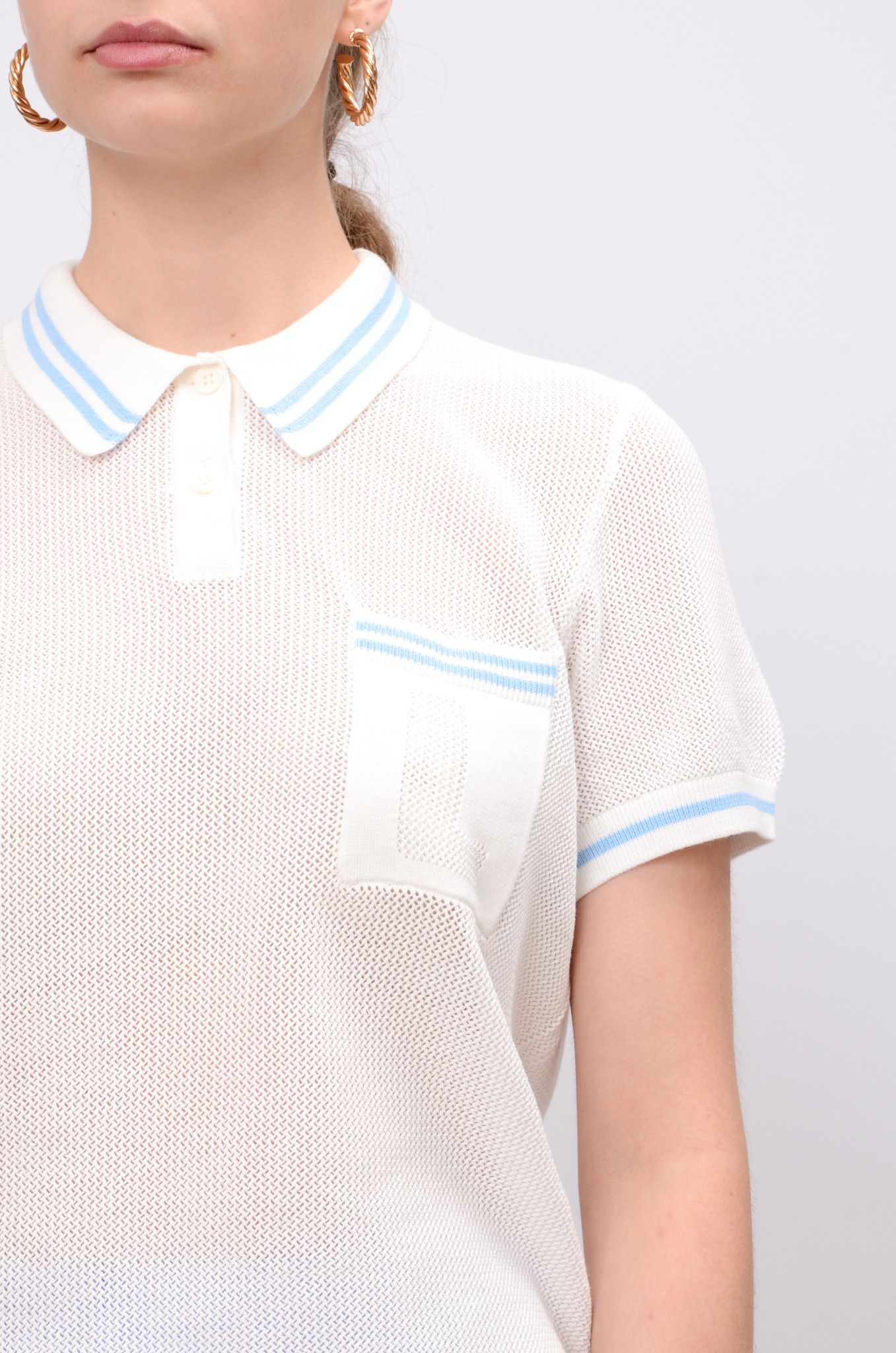 HERITAGE POLO IN COTTON MESH-5