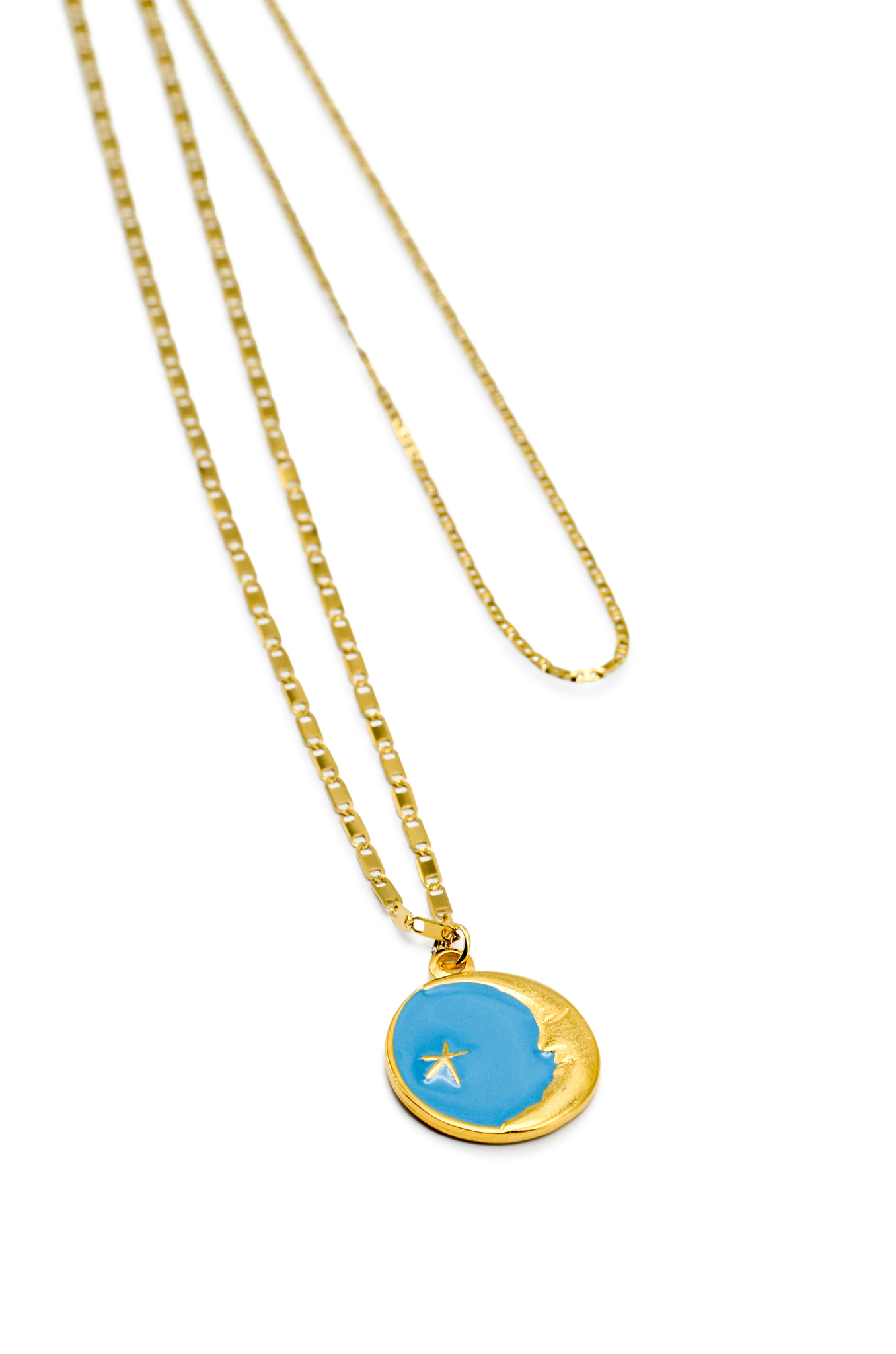 LUNA CHARM NECKLACE IN TURQUOISE-1