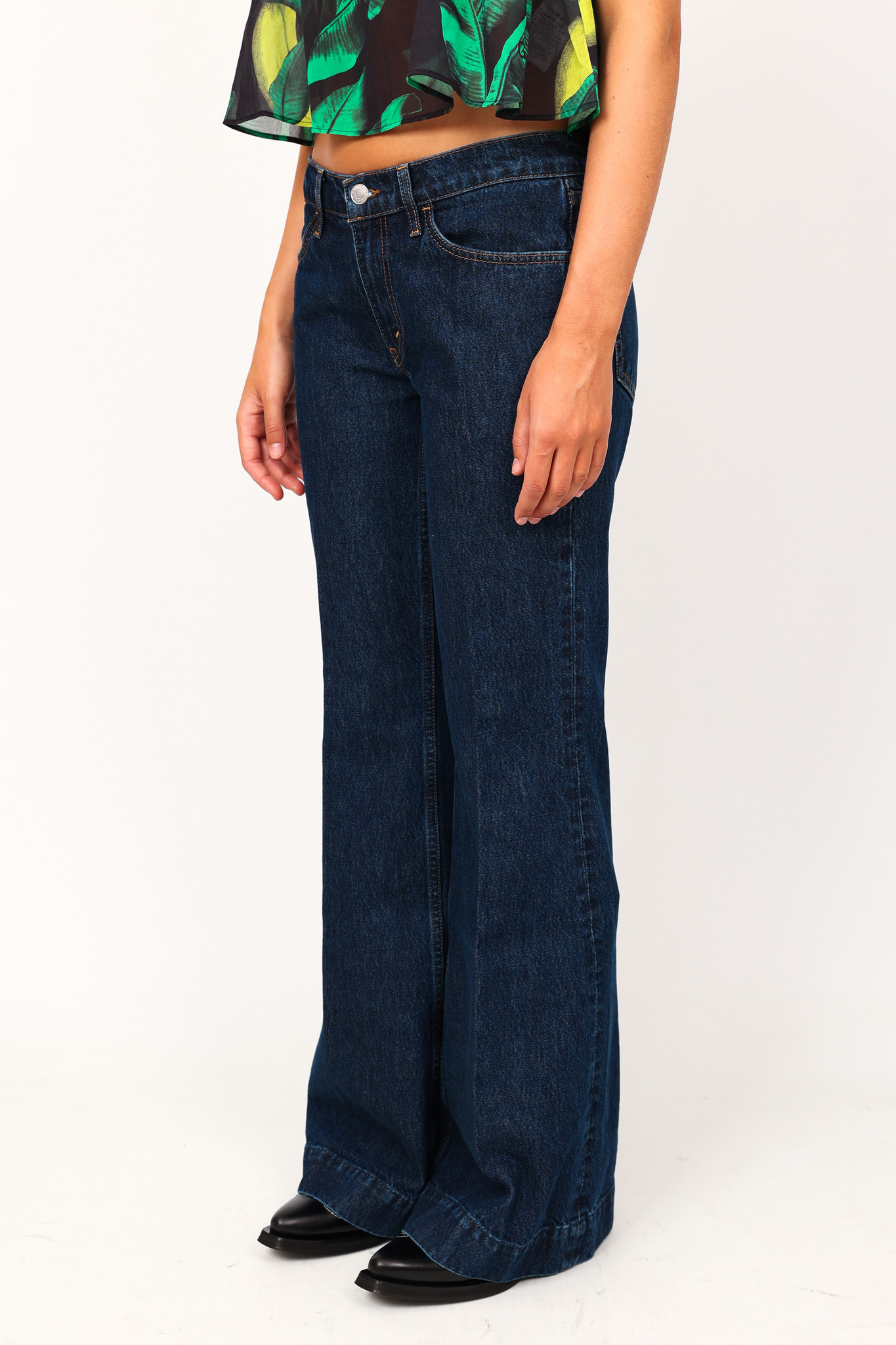 70's Low Rise Jeans in Heritage Rinse-4