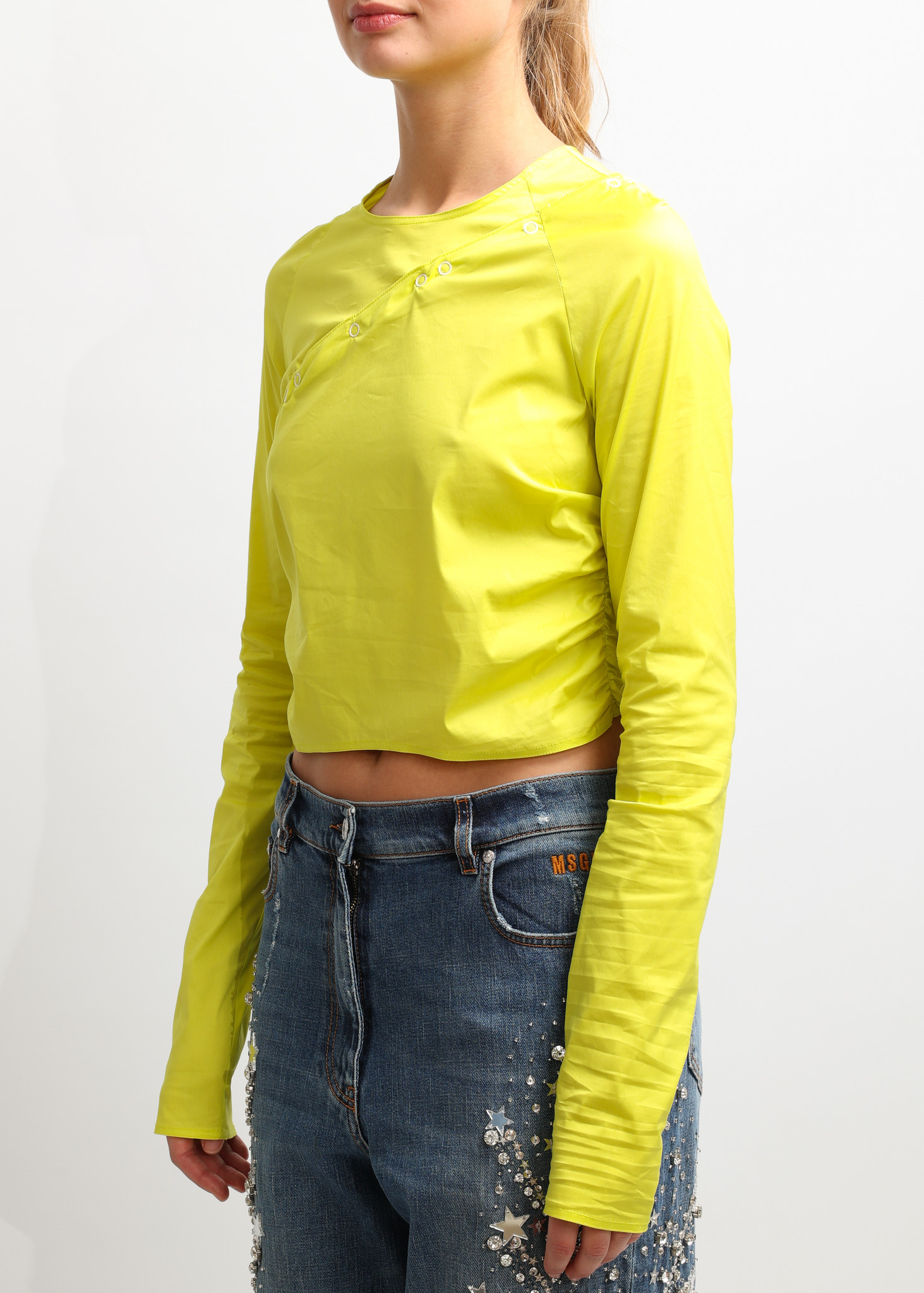 Stretch Cotton Blouse in Sulphur Spring-4