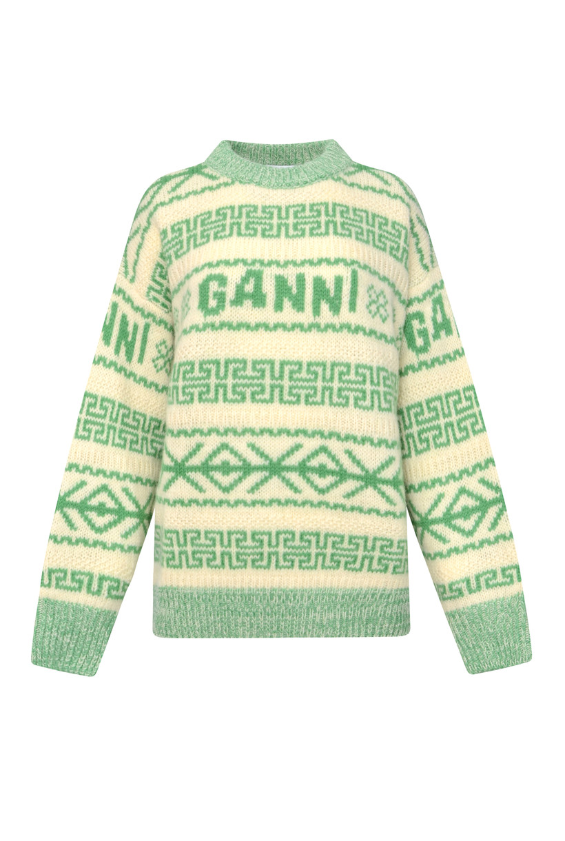GANNI - Green Wool Pullover - Baby Beluga Store - Premium womenswear u0026  exclusive accessories.