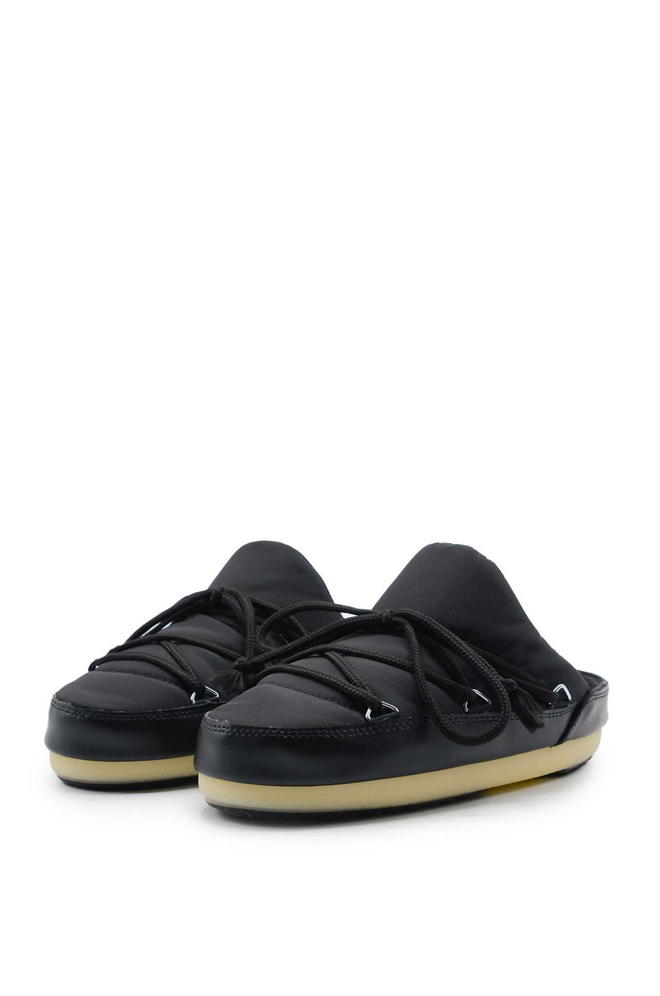 Icon Black Nylon Mules-7