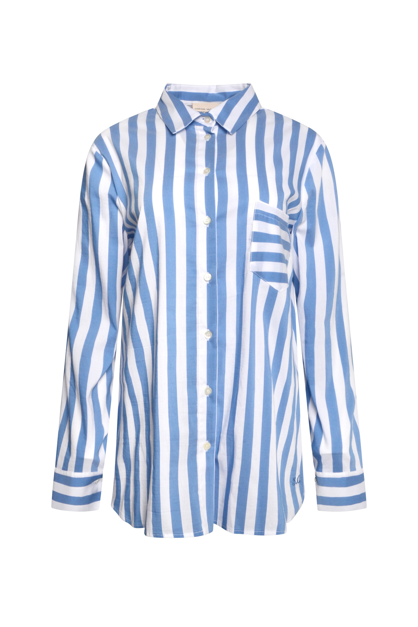 Striped Cotton Pocket Shirt-1
