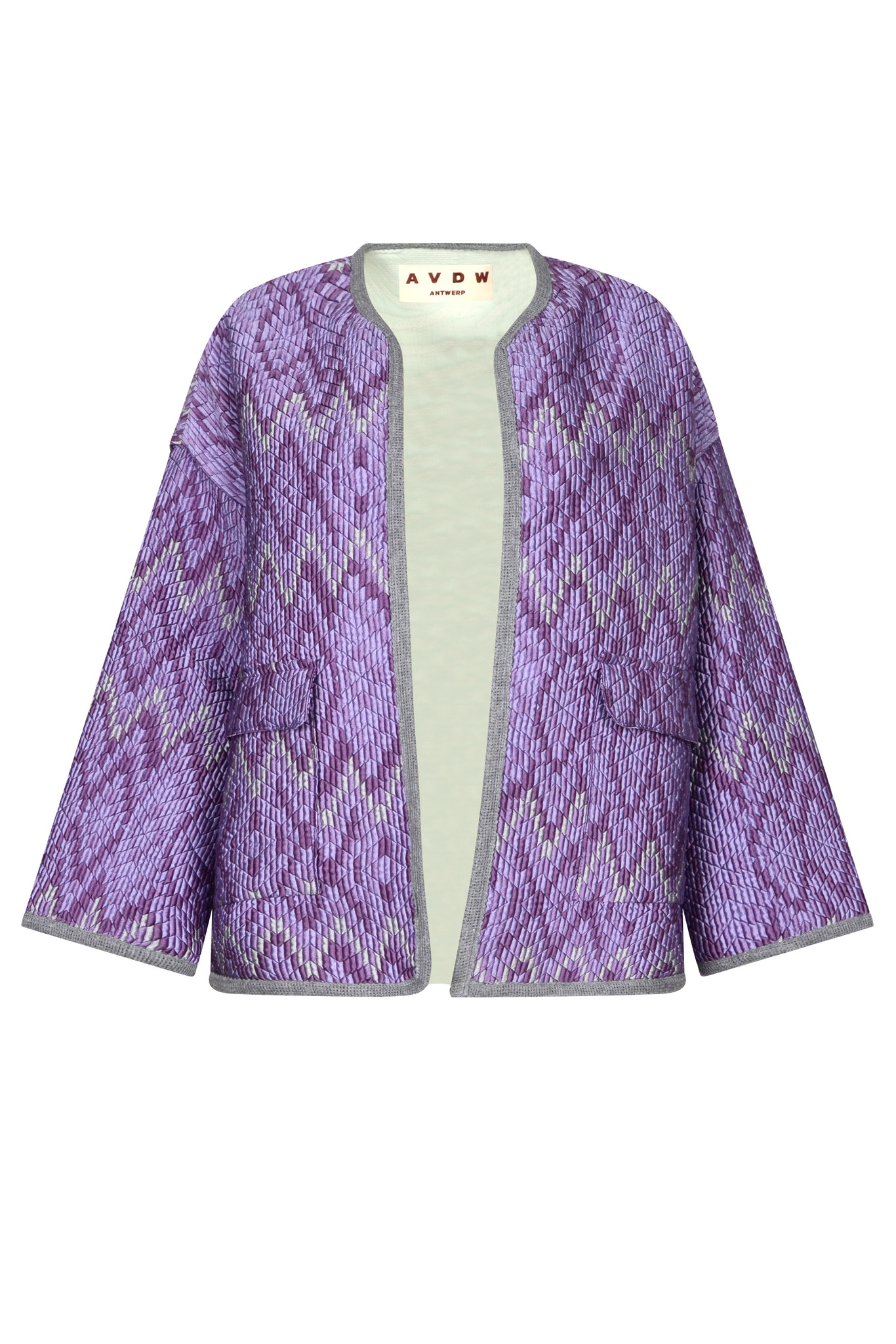 Milia Jacket in Lilac / Grey-1