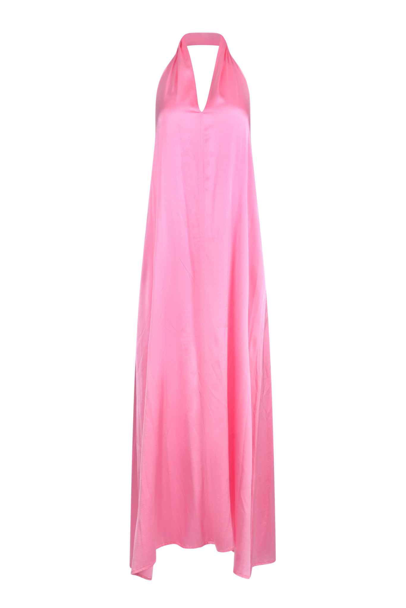 Halterneck Maxi Dress in Bubblegum-1