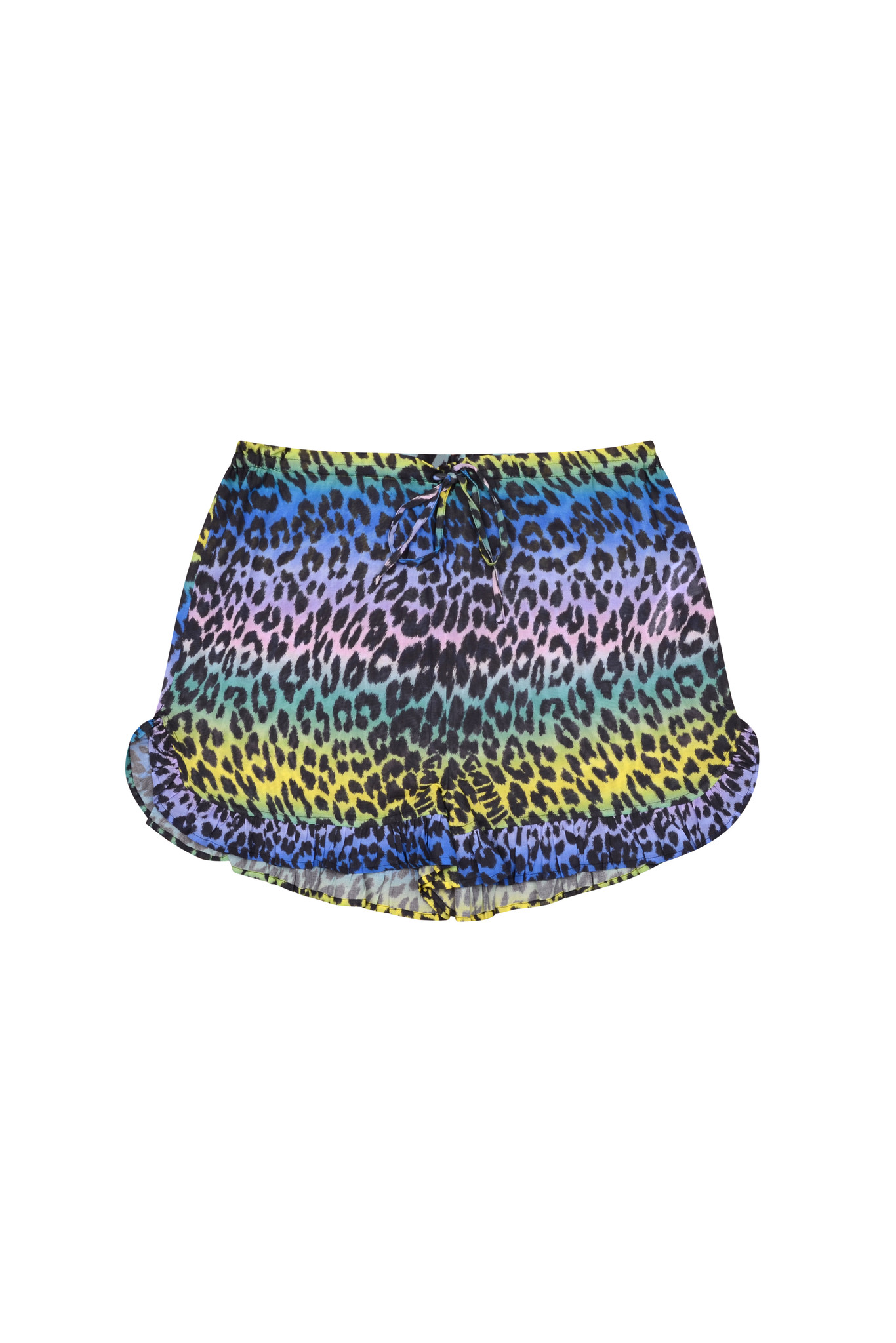 Shorts in Multicolour Leopard Print-1