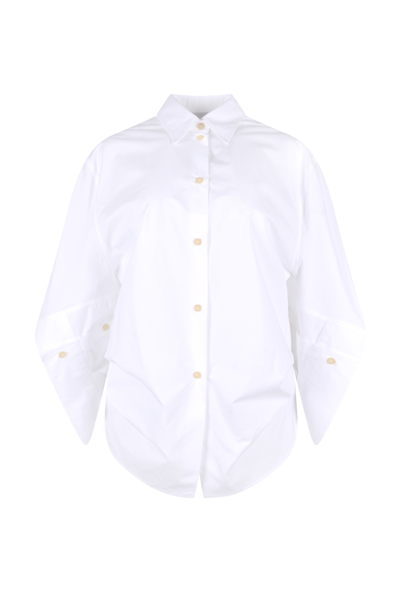 White Shirt with Pleated Details-1