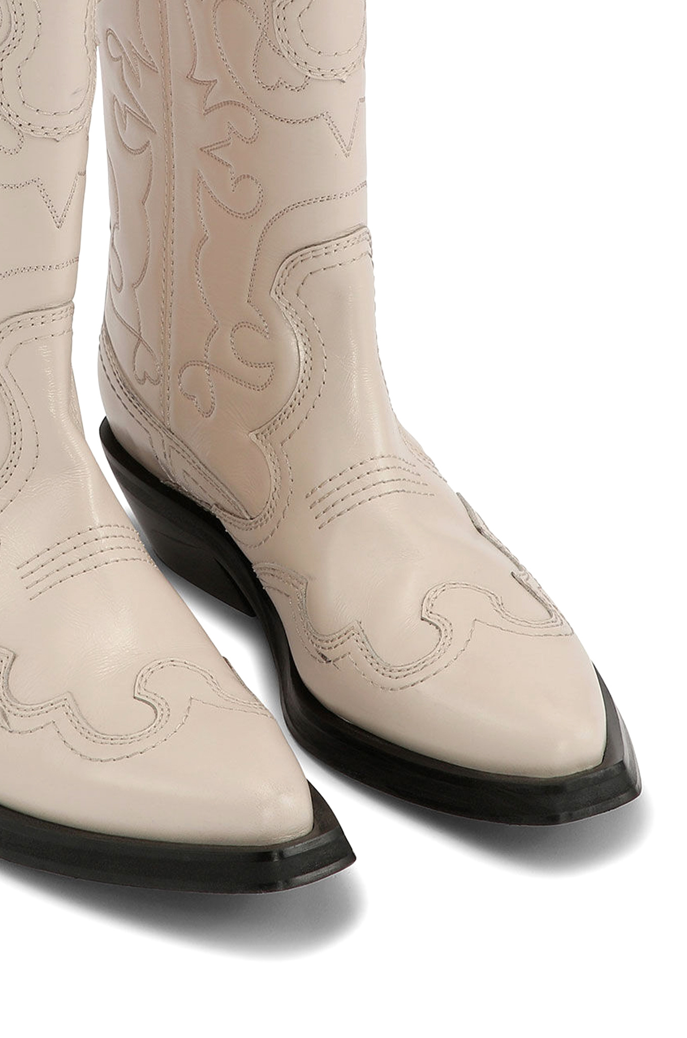 Mid-shaft Embroidered Western Boots-4