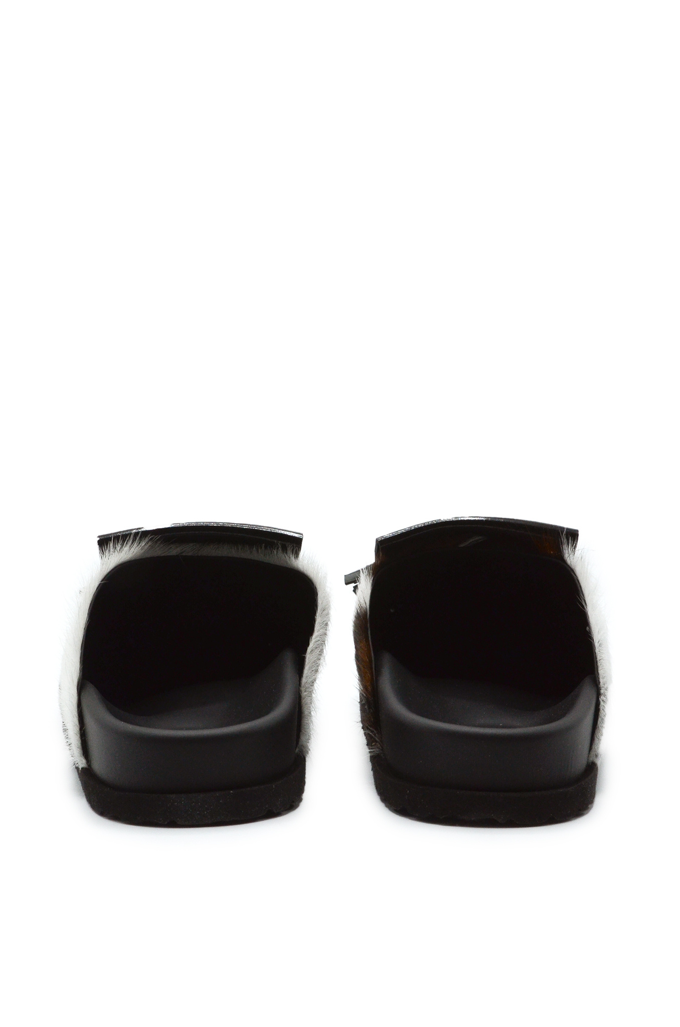 Leather Cow Print Clogs-7