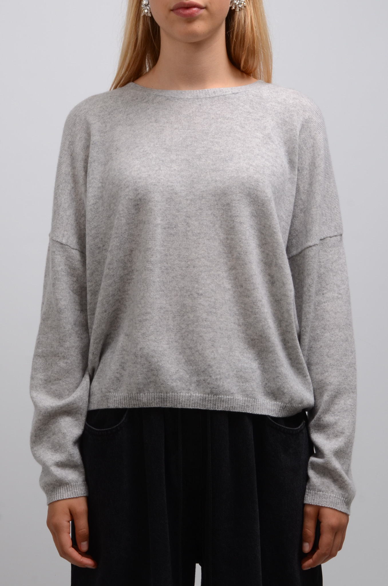Kaira Cashmere Knit in Gris Chine Clair-3