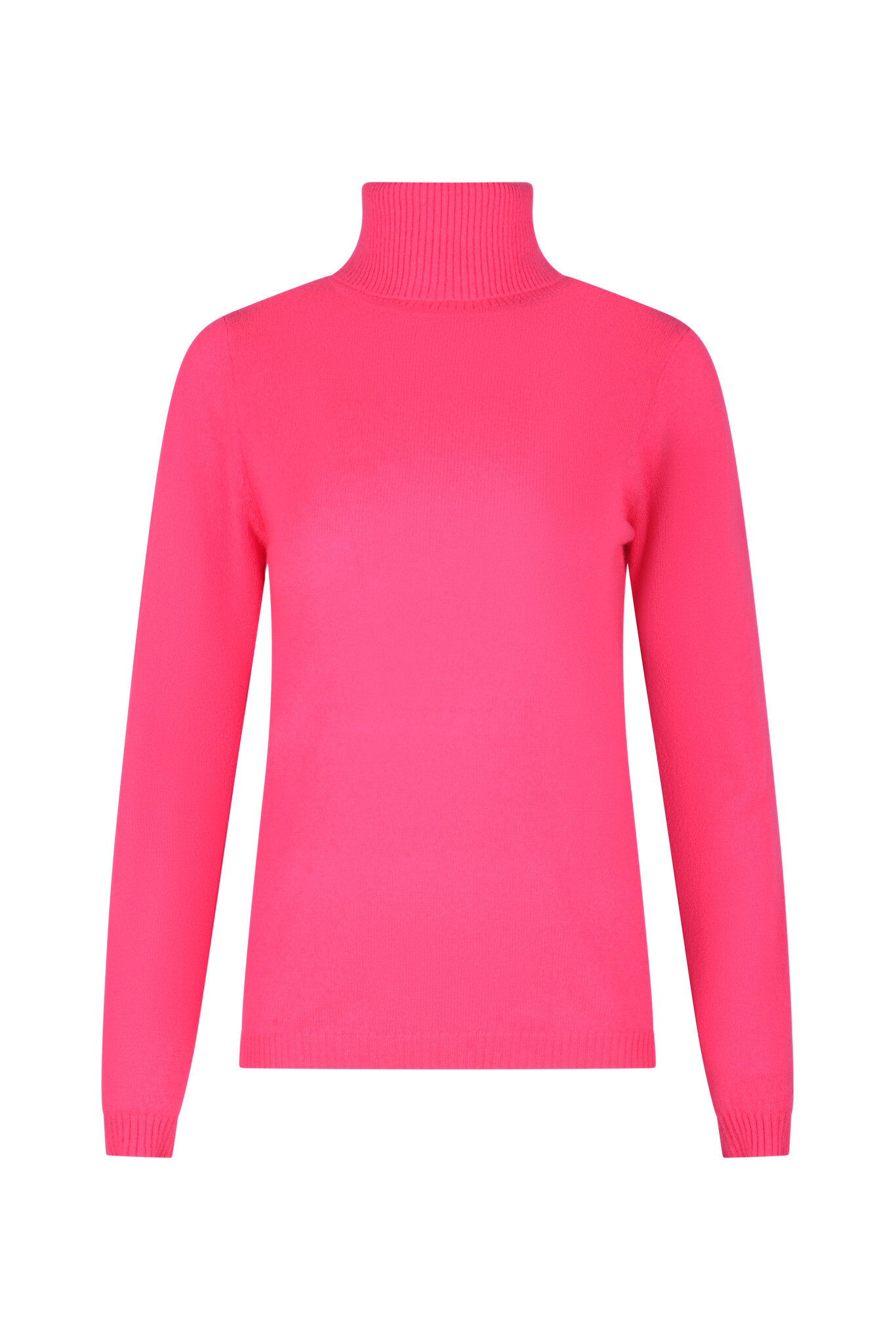 Ninon Cashmere Turtleneck in Rose Fluo-1