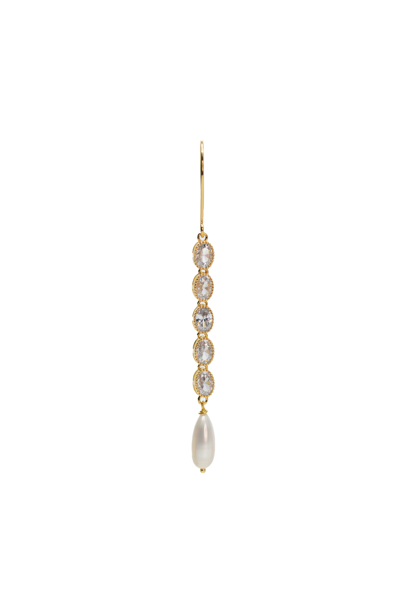 Crystal and M.O.P. Drop Earring-1