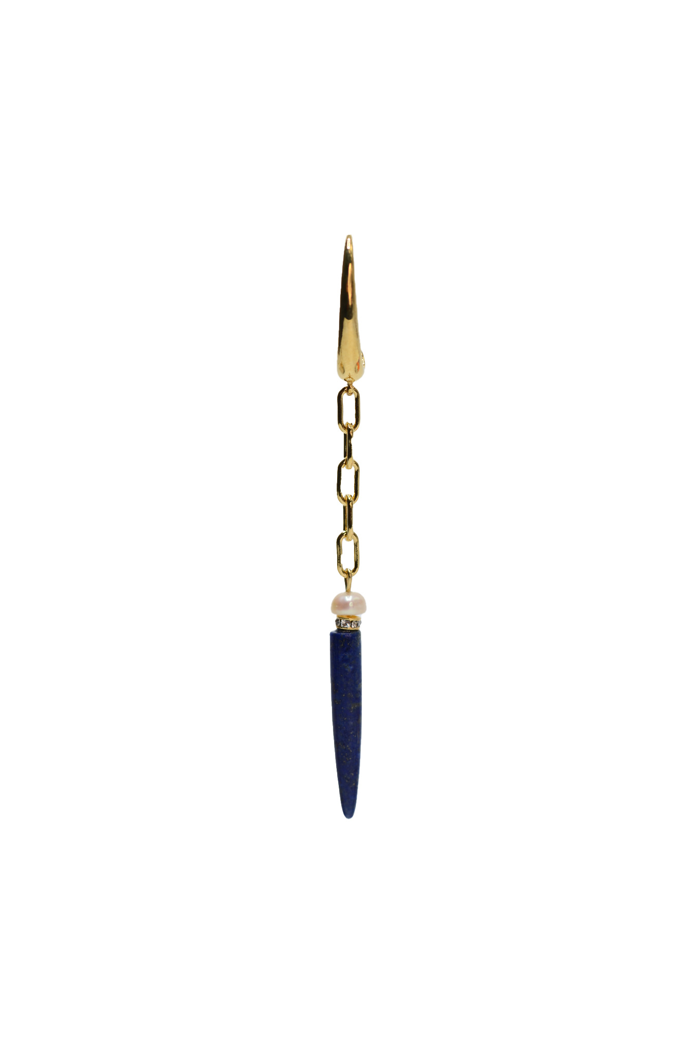 Lapiz Lazuli Tusk Earring-1