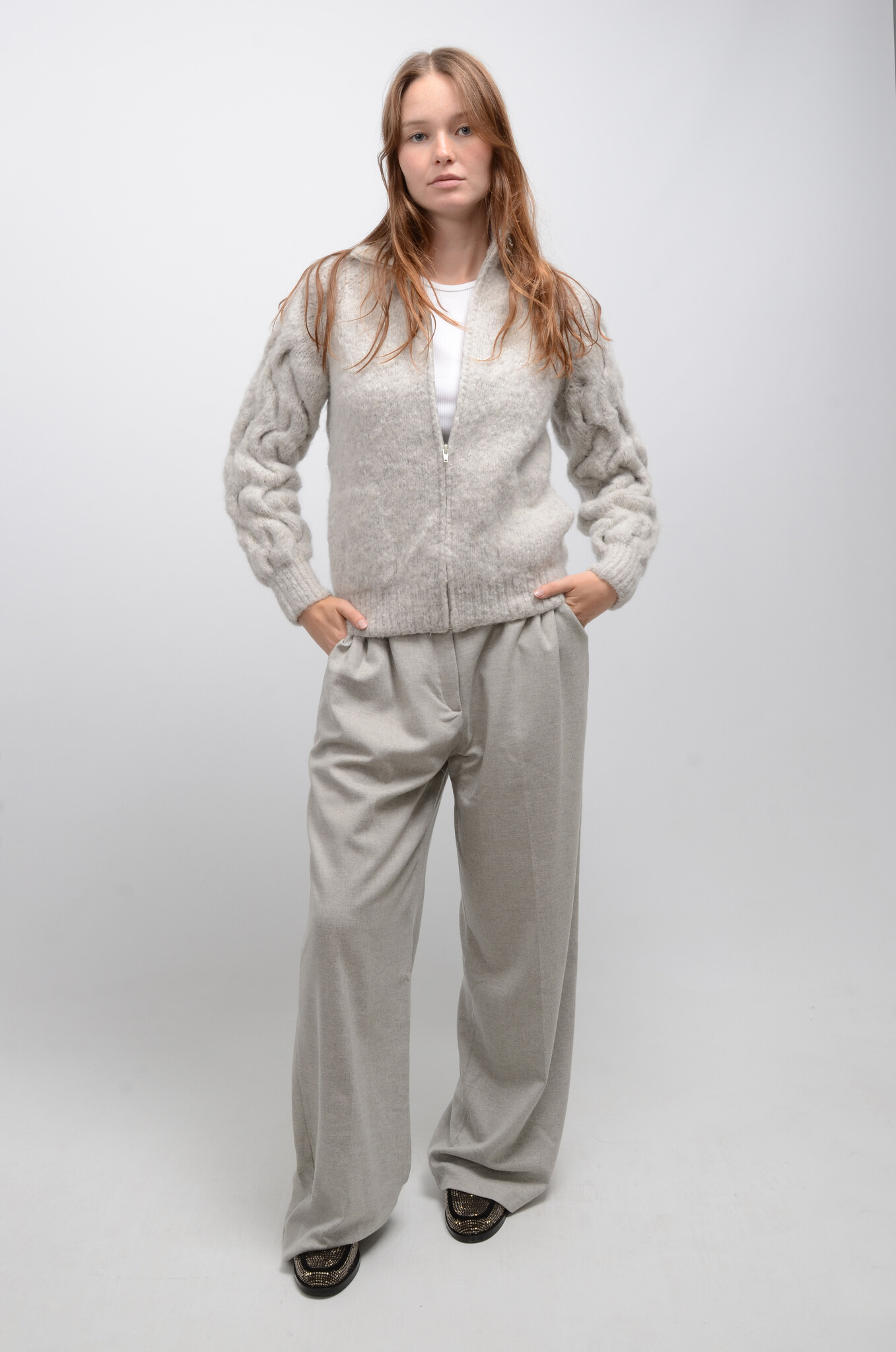 Marley Pants Wool in Grey-2