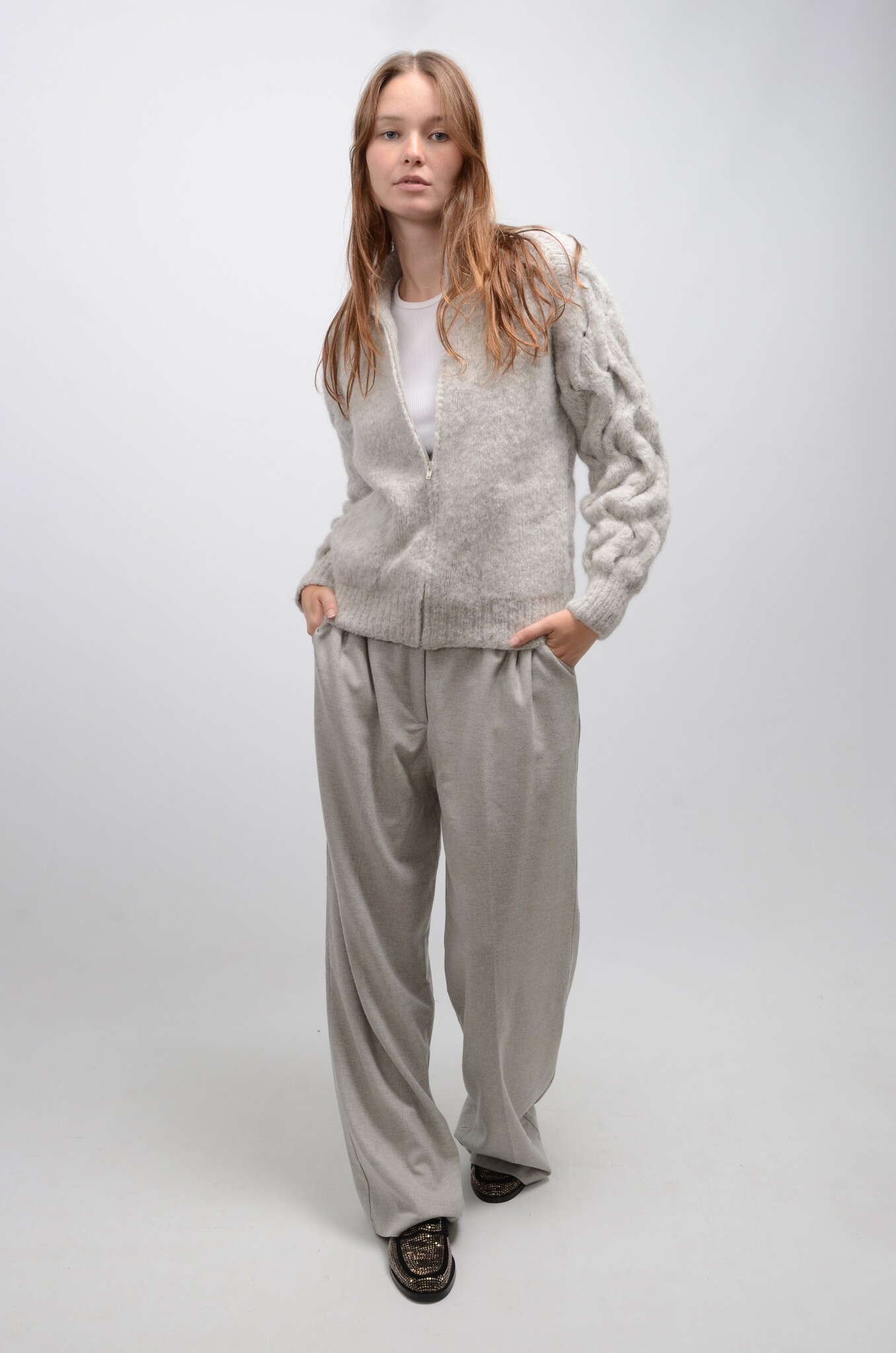 Marley Pants Wool in Grey-7