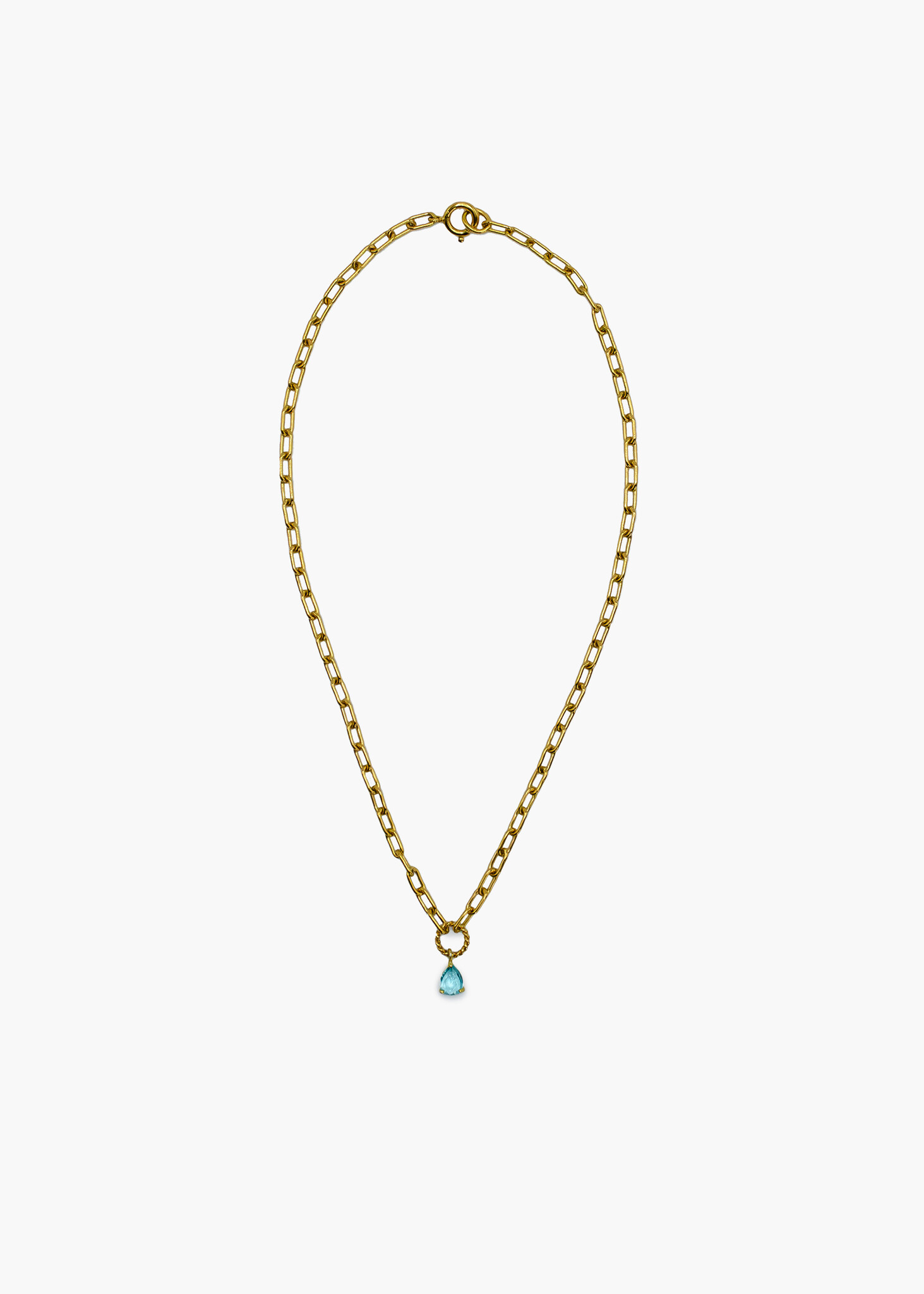 Acquamarine Drop Necklace-1