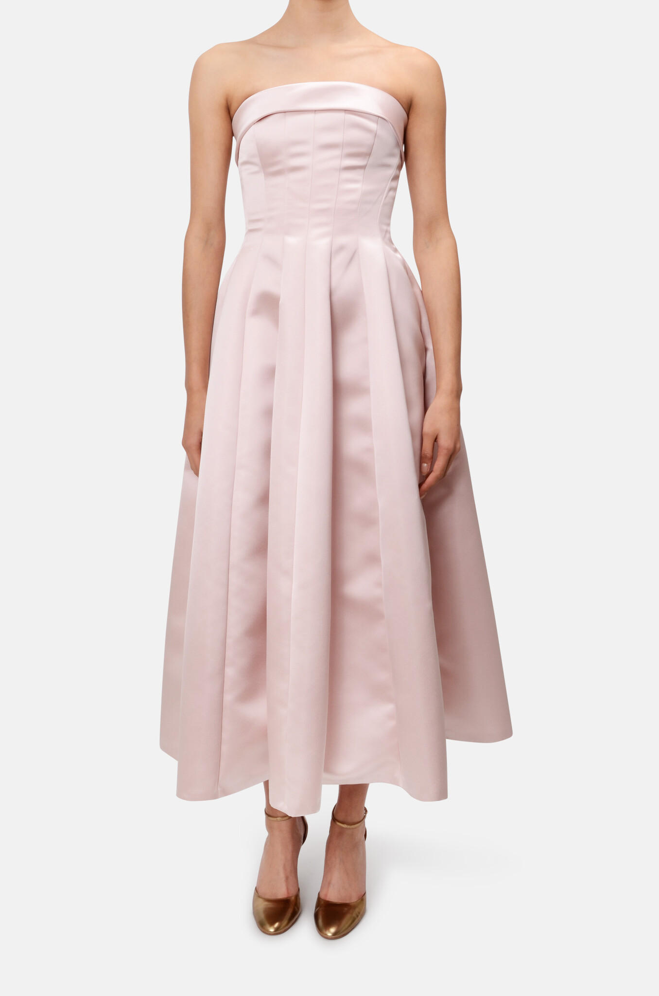 Duchesse Bustier Dress in Confetti Pink-1