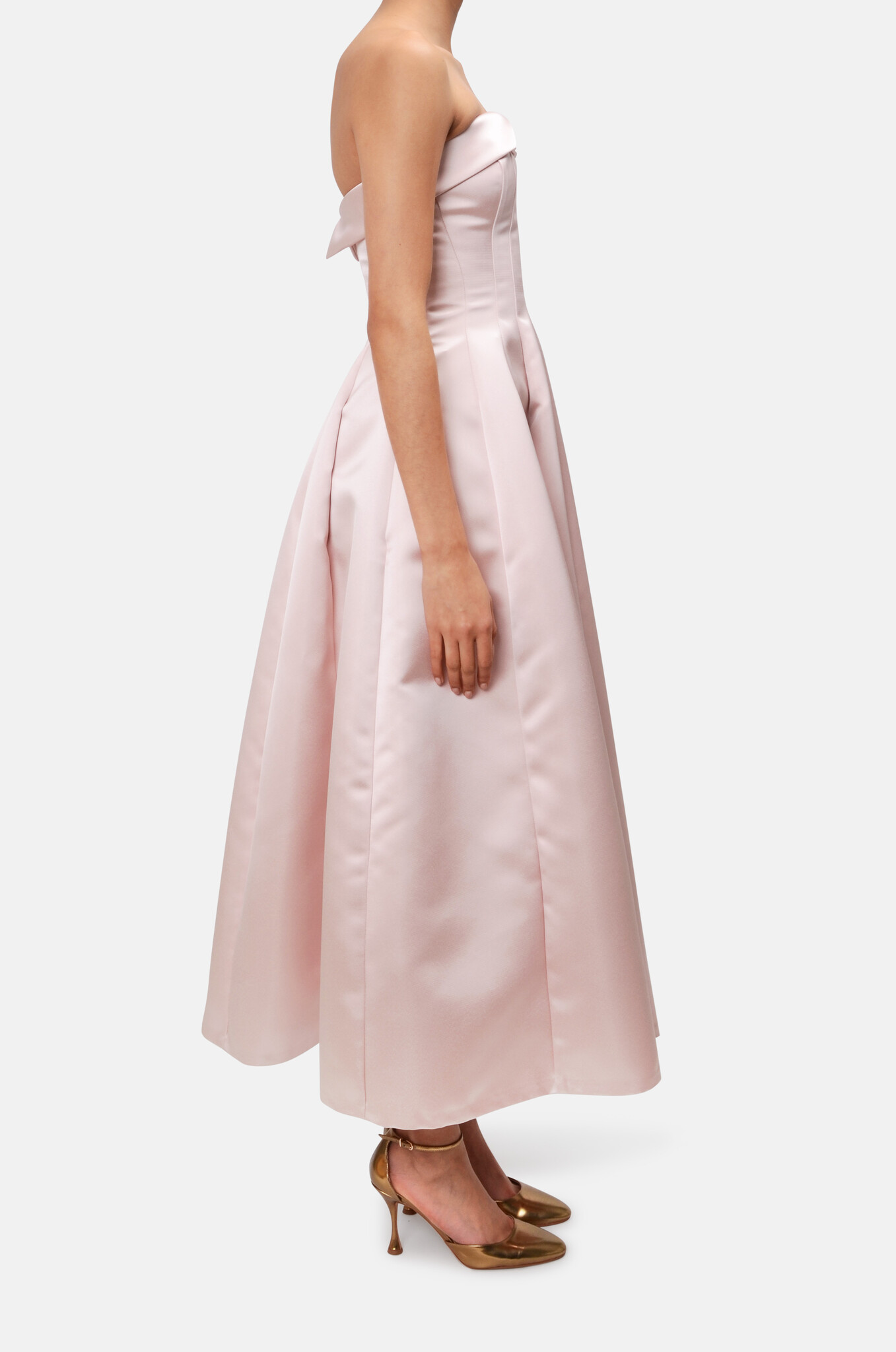 Duchesse Bustier Dress in Confetti Pink-3
