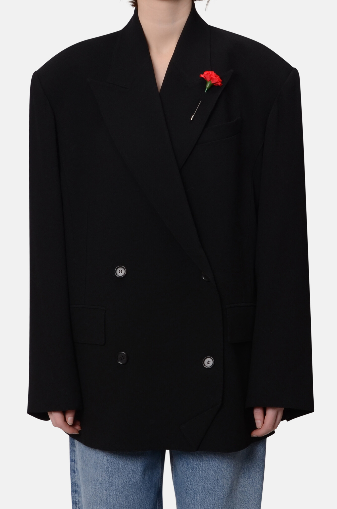 Boyfriend Blazer in Black-1