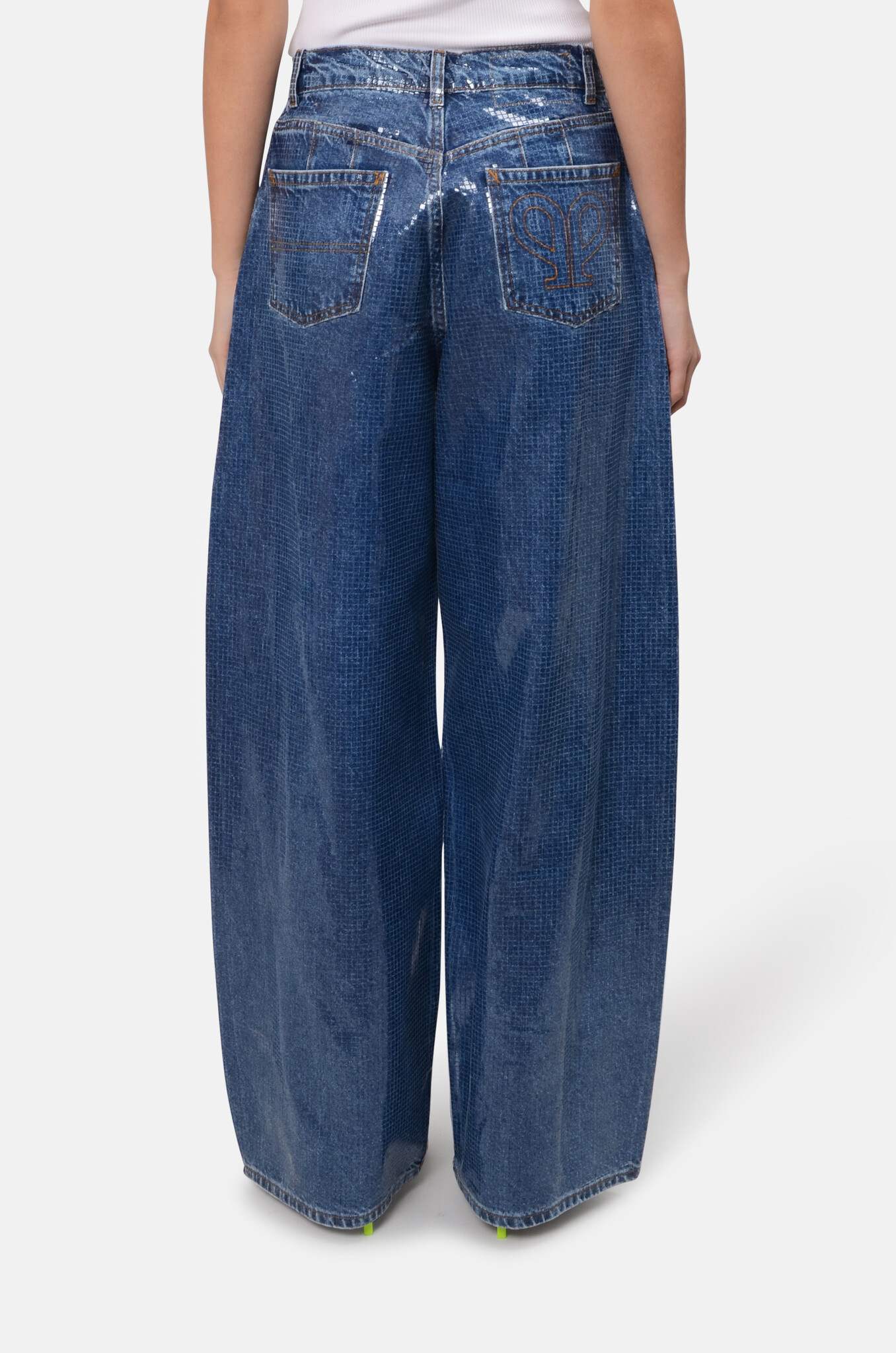 Oversized Denim Trousers Coated-finish-4