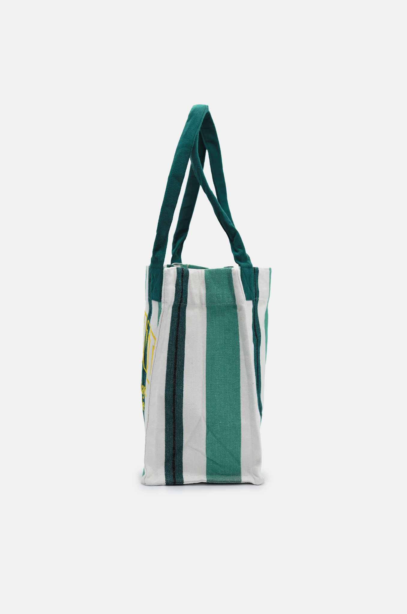 Large Striped Canvas Tote Bag in Juniper-2