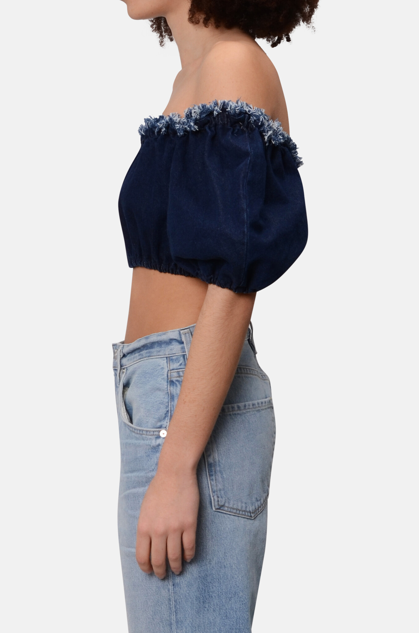 Ezme Top in Denim Indigo-3