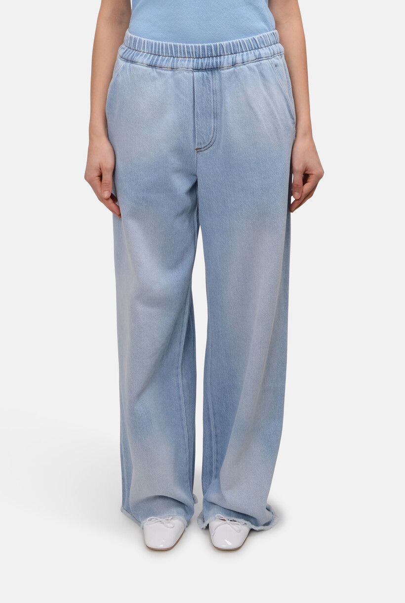 FUBACK Regular Fit Women Light Blue Trousers - Buy FUBACK Regular