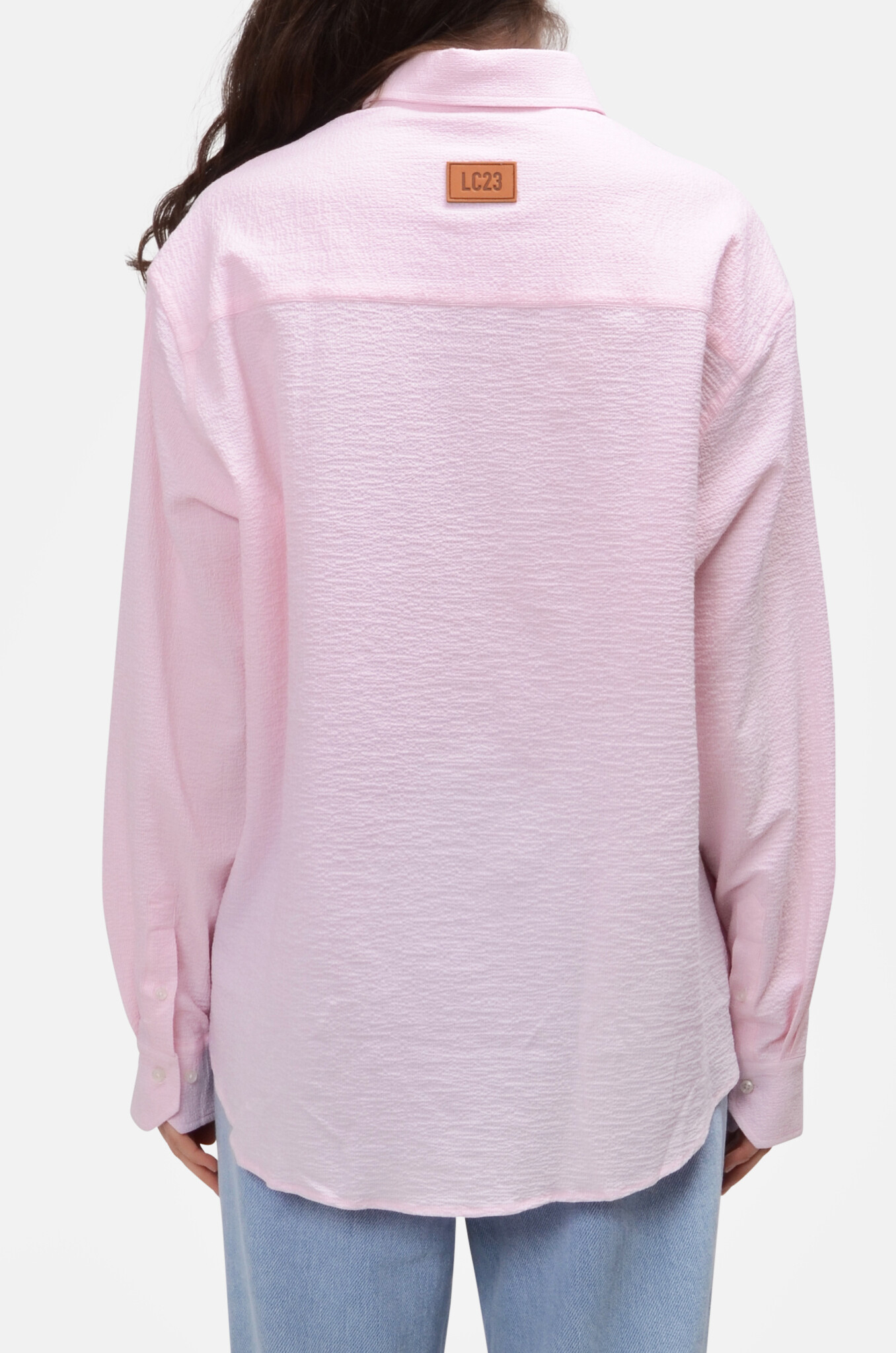 Seersucker Shirt in Pink-4