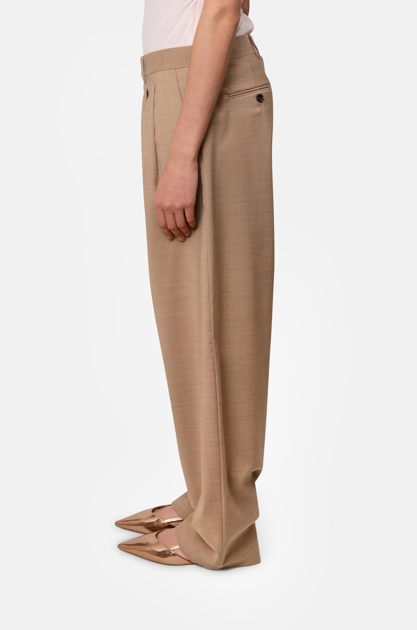 Wide Pleated Trousers-3