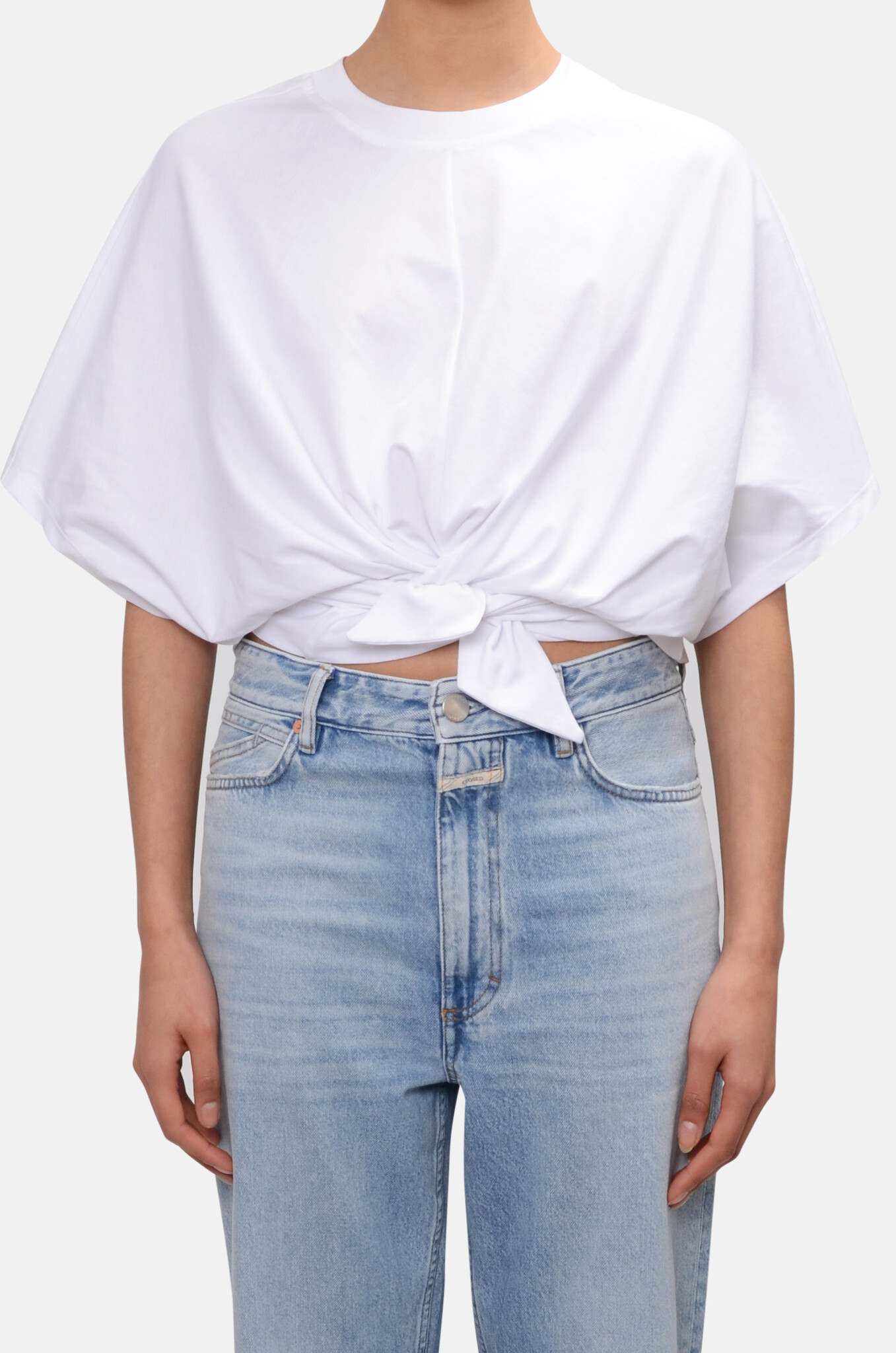 Wrap T-Shirt in White-1