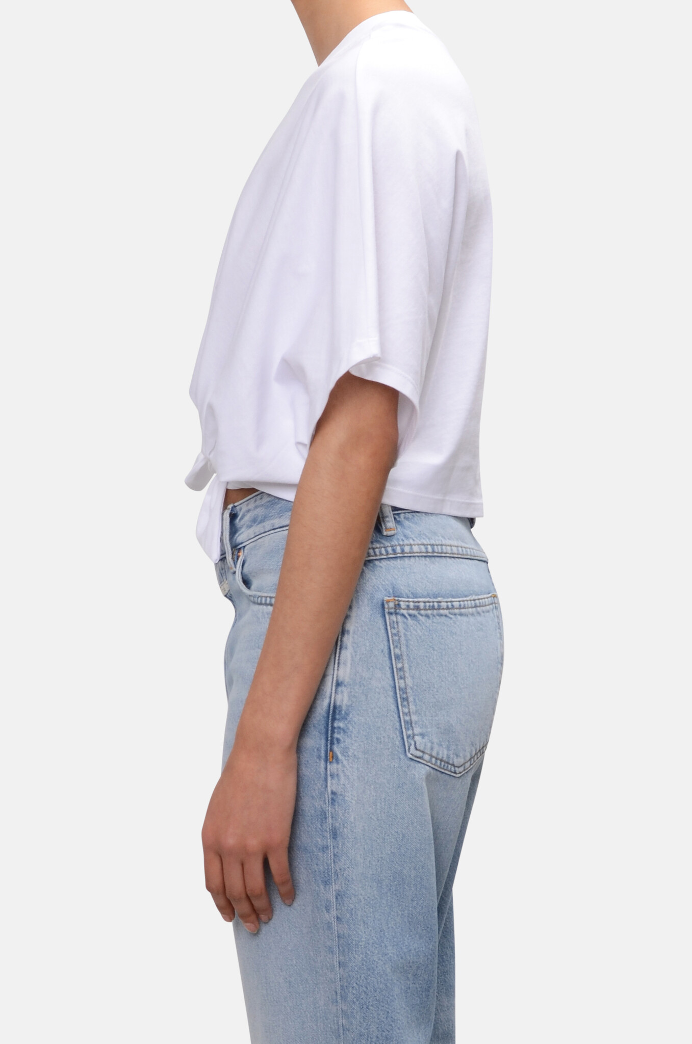 Wrap T-Shirt in White-3
