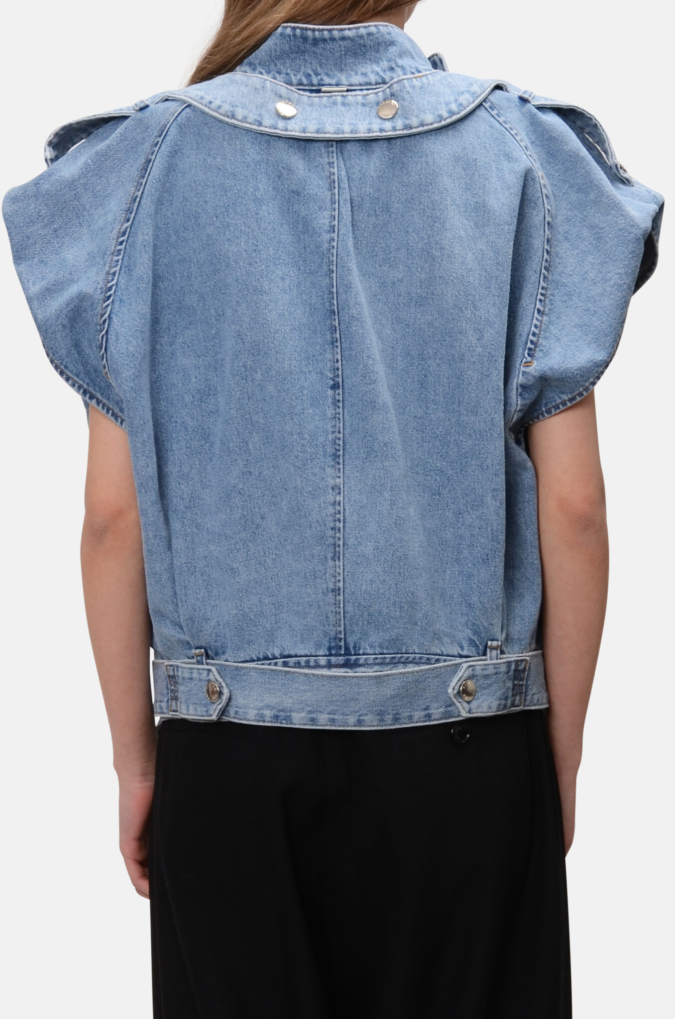 Trench Vest Denim Jacket-4