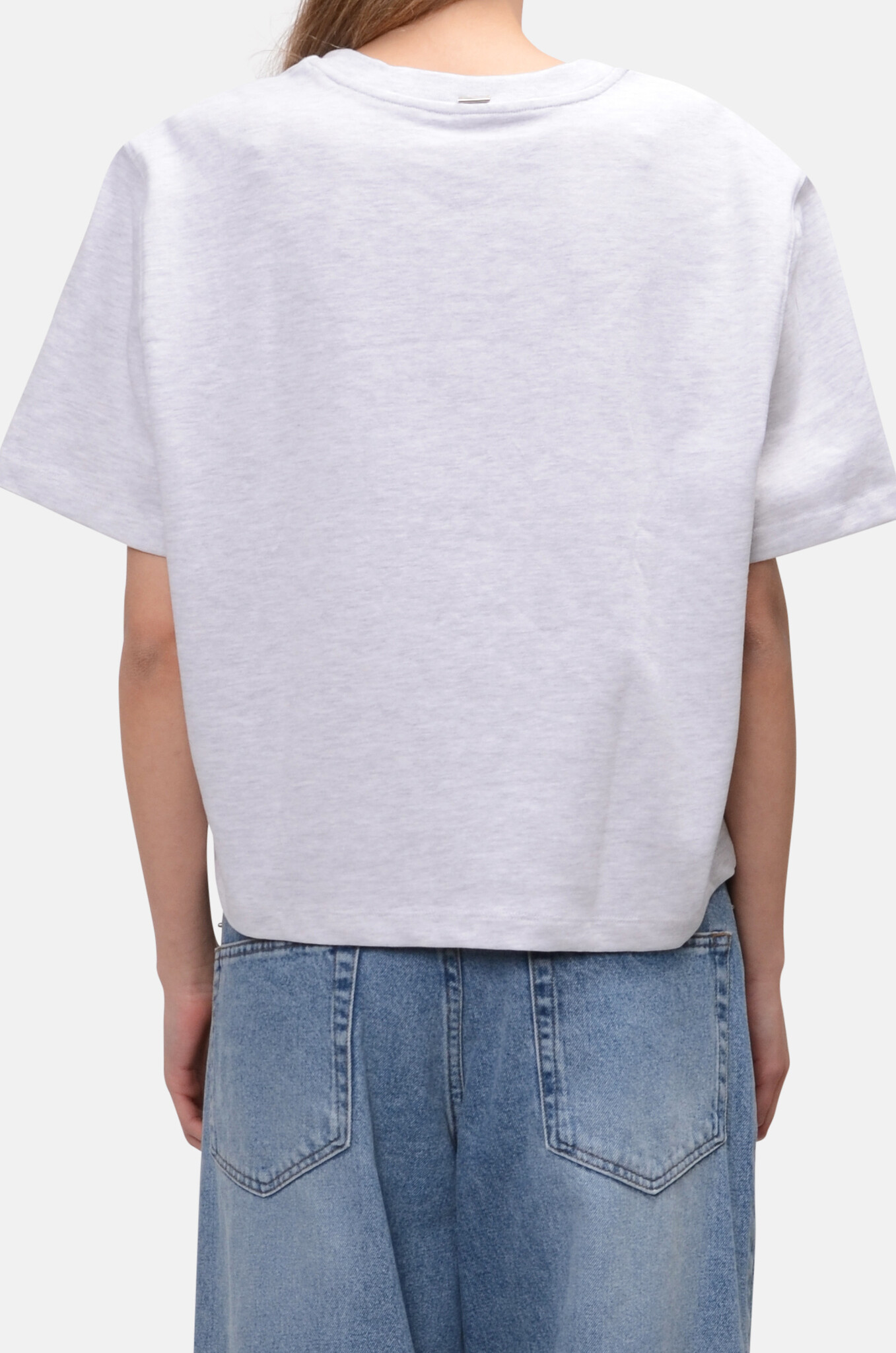Printed T-shirt in Light Grey-4