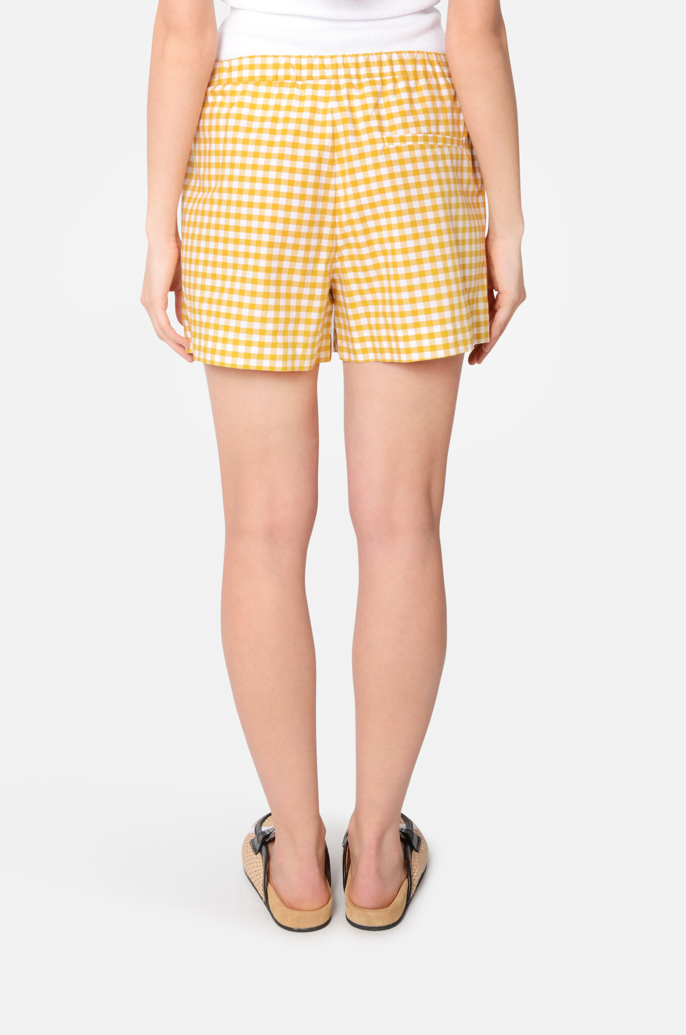 Vichy Cotton Shorts-4