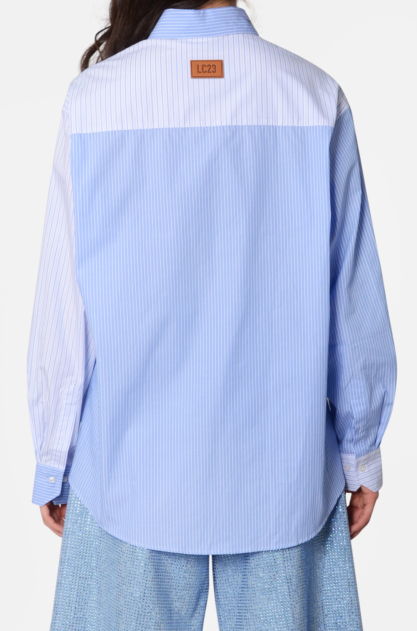 Double Popelline shirt with Stripes-4