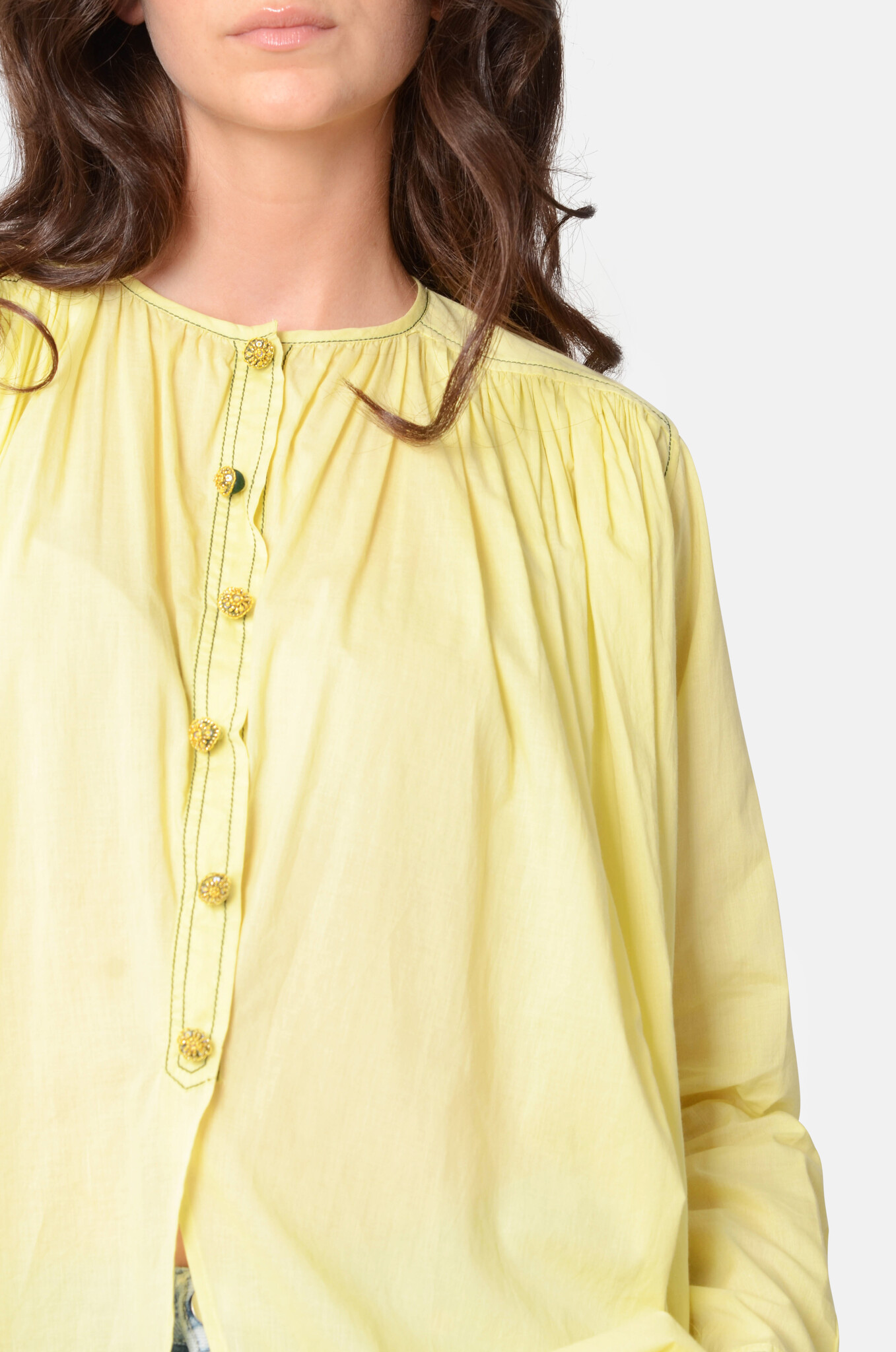 Cigar Blouse in Yellow-5